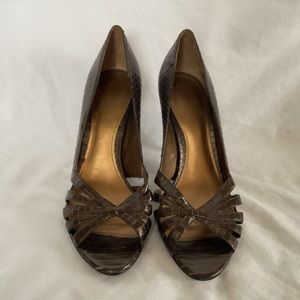 Lauren Ralph Lauren Bronze Peep Toe Heel